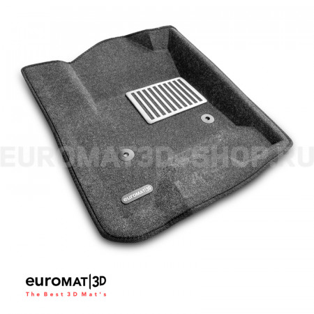 Текстильные 3D коврики Euromat3D Lux в салон для Cadillac Escalade (2015-2021) № EM3D-001306G Серые