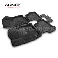 Текстильные 3D коврики Euromat3D Business в салон для Skoda Karoq (2020-) № EMC3D-004501G Серые