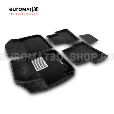 Текстильные 3D коврики Euromat3D Lux в салон для Hyundai Creta (2021-) № EM3D-002712 Текстильные 3D коврики Euromat3D Lux в салон для Hyundai Creta (2021-) № EM3D-002712