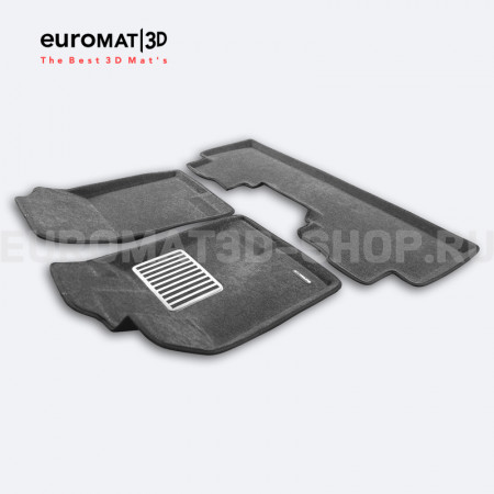 Текстильные 3D коврики Euromat3D Lux в салон для Haval Jolion (2021-) № EM3D-001410G Серые