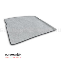 Текстильный 3D Коврик Euromat в багажник Для Gac GS8 (2023-) № EMT3D-001433S Светло-серый